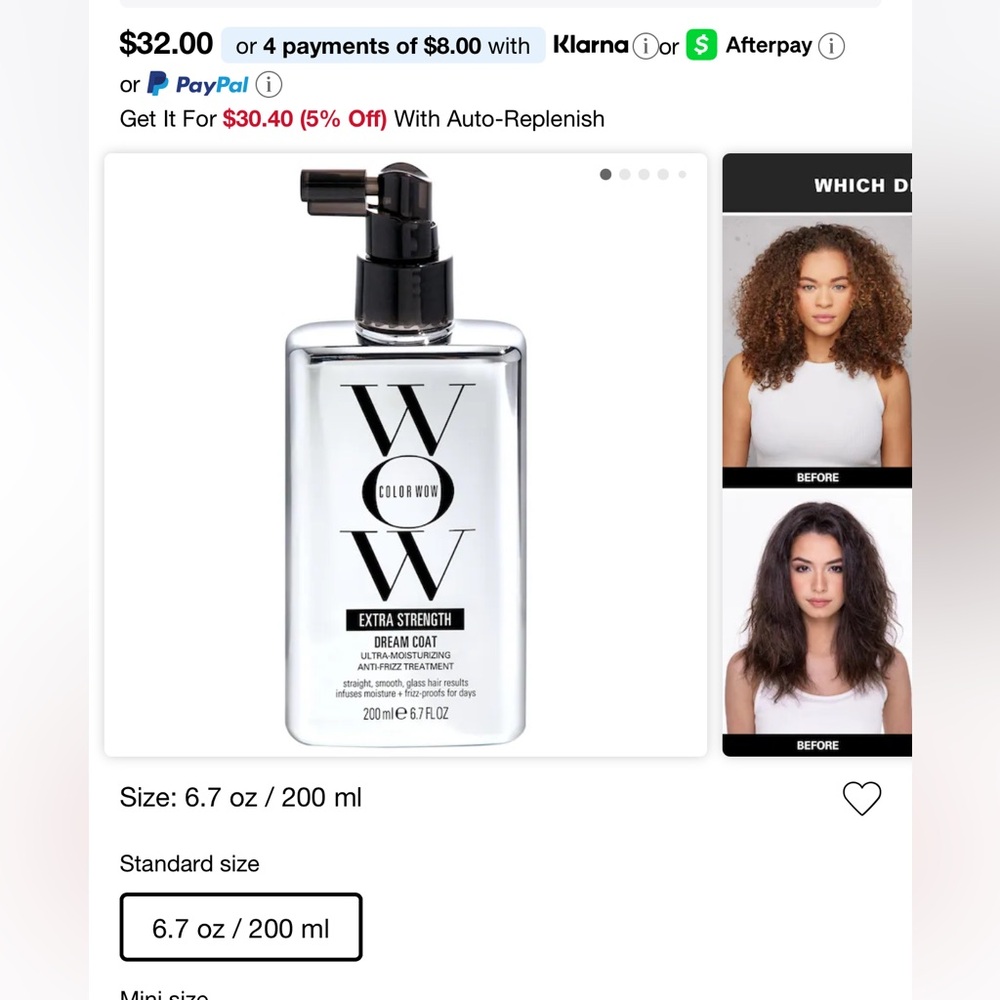 Color Wow Extra Strength Dream Coat Spray - Black and Silver